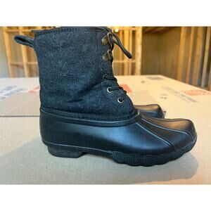 Tommy Hilfiger Duck Grey Lace Up Boots Size 4